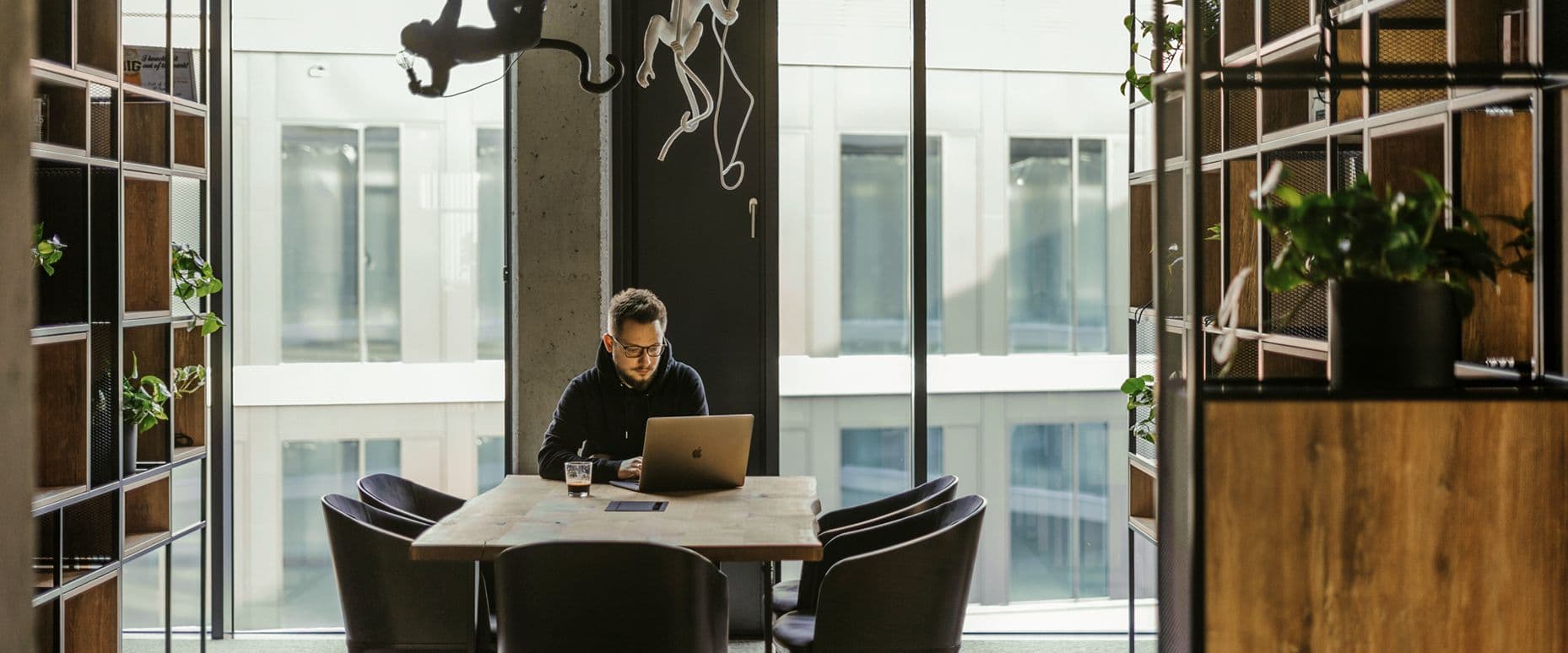 People in the office working